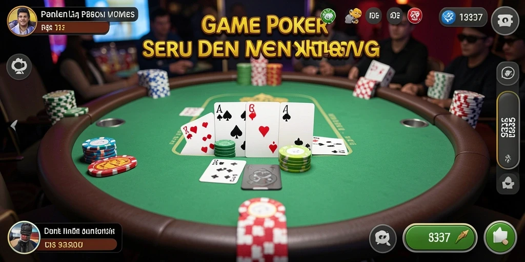 Tampilan seru gameplay poker di 93337, menampilkan pemain yang berinteraksi.