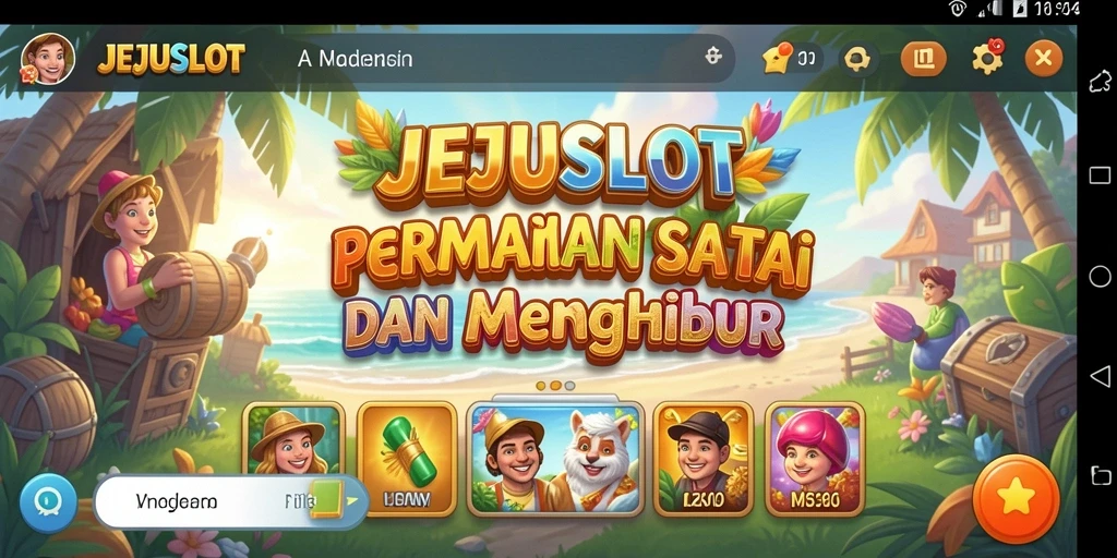 Tampilan gameplay menarik dari JEJUSLOT yang penuh warna.