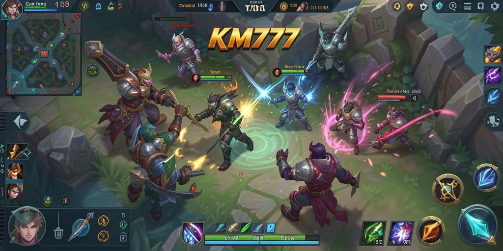 Gameplay seru di KM777 dengan strategi tim yang menarik.