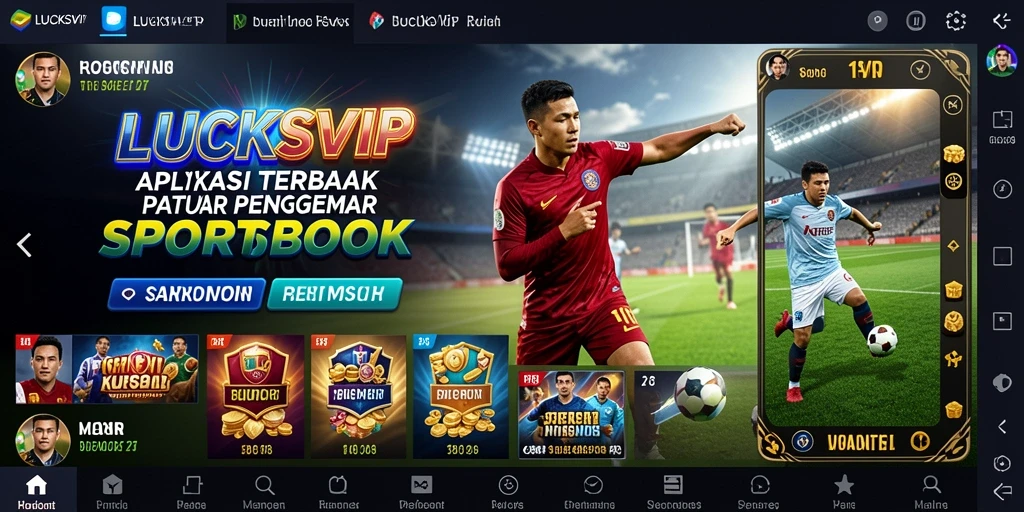 Screenshot gameplay LUCKSVIP yang menunjukkan aksi taruhan olahraga.