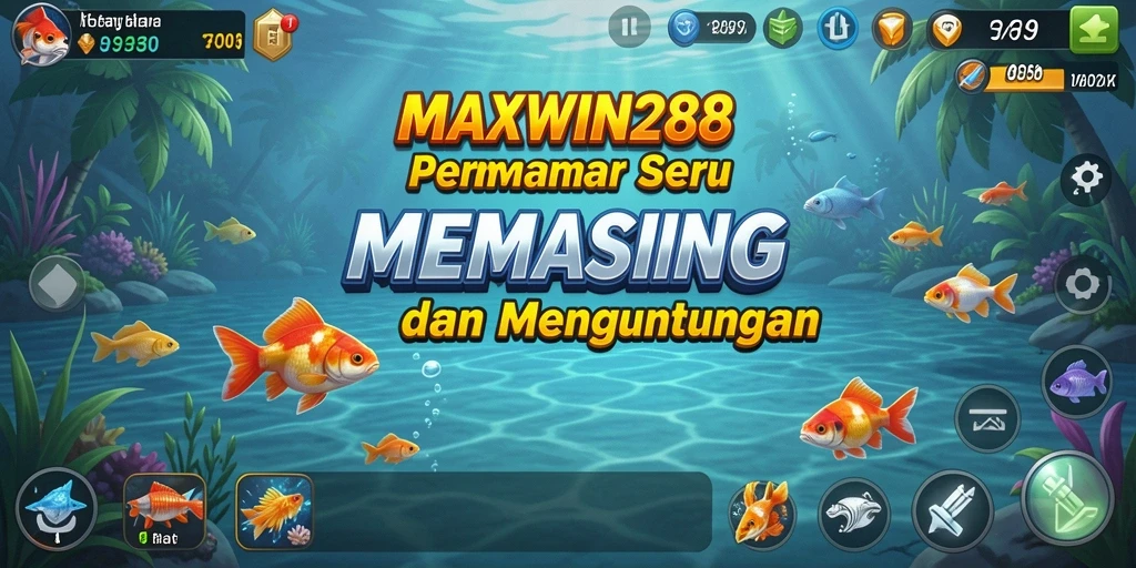 Gameplay seru memancing ikan di lautan luas.