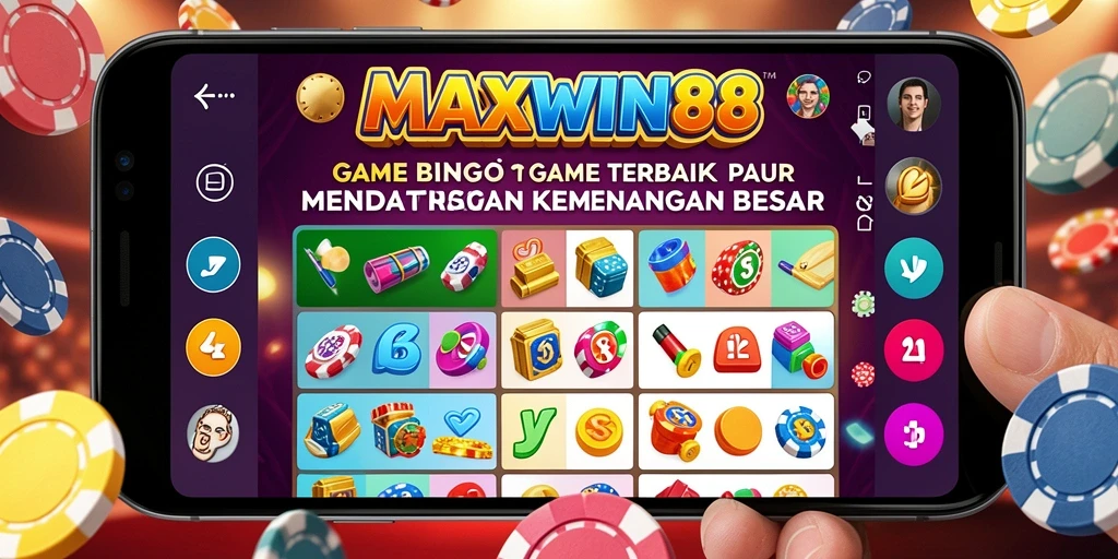 Tampilan seru gameplay Bingo di MAXWIN88.