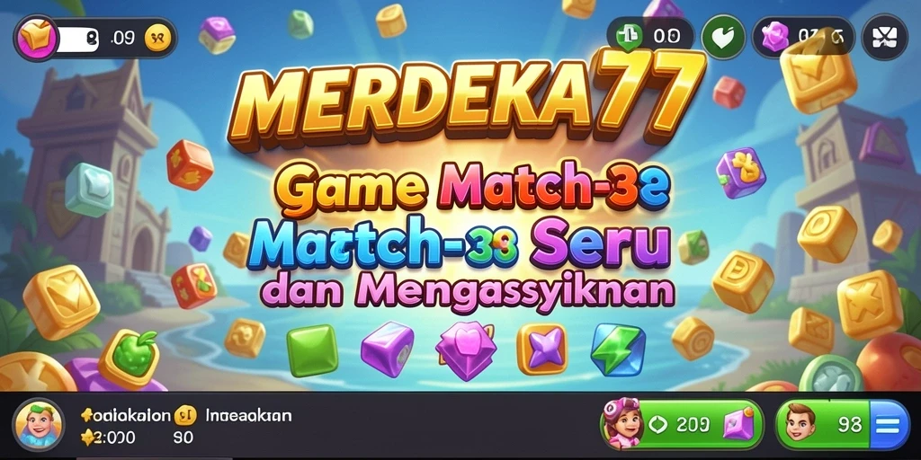 Tampilan gameplay seru dan penuh warna dari MERDEKA777.