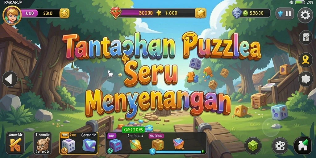 Tampilan gameplay seru PAKARJP dengan berbagai tantangan Puzzle.