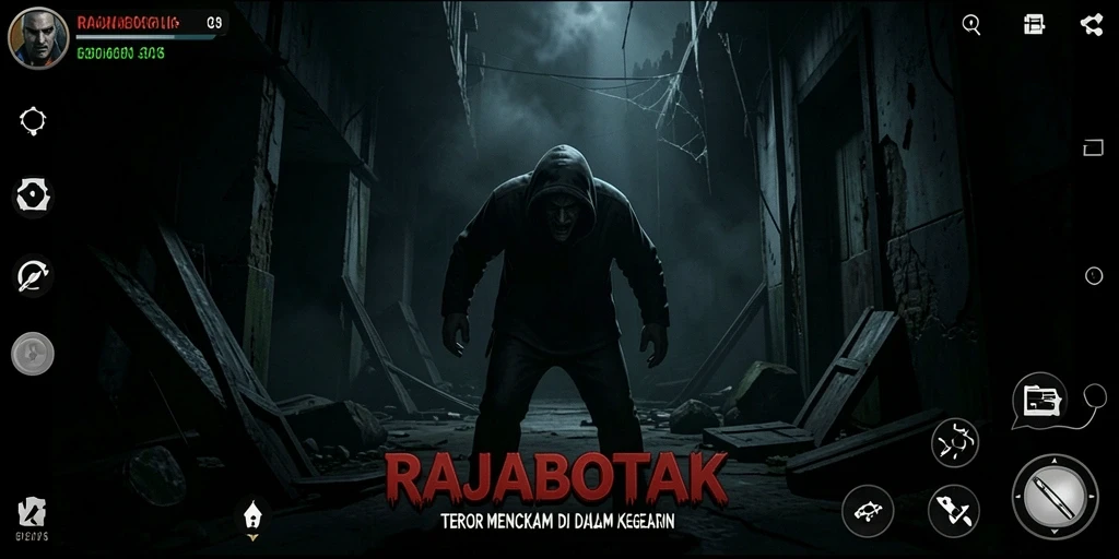 Screenshot utama RAJABOTAK menunjukkan momen mencekam dalam gameplay Horror.