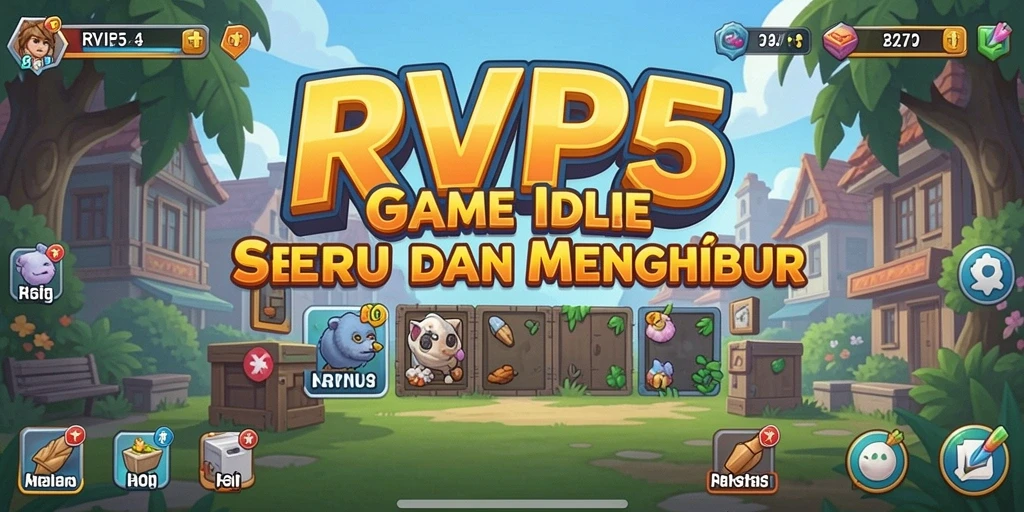 Screenshot gameplay RVIP5 dengan desain yang cerah dan menarik