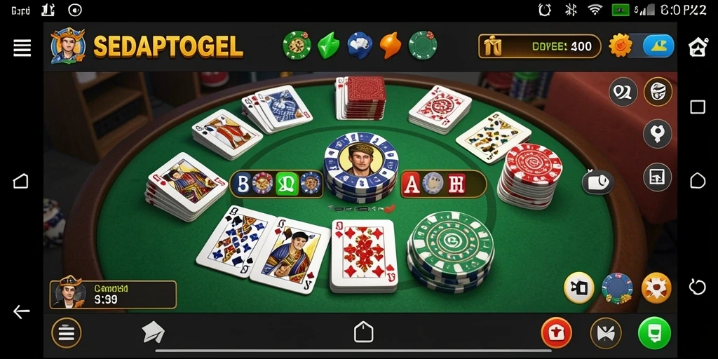 Tampilan gameplay Gaple yang mendebarkan dan interaktif.