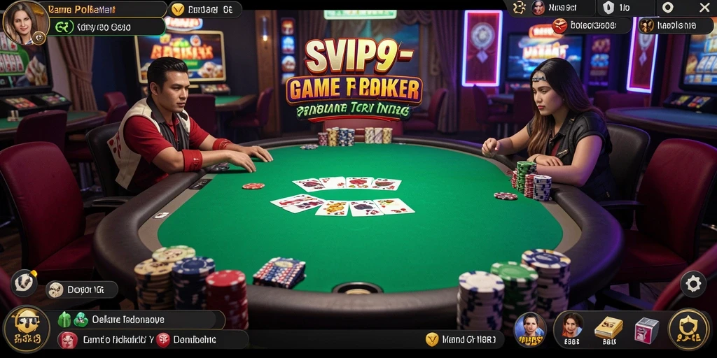 Gameplay Poker seru dan interaktif di SVIP9.
